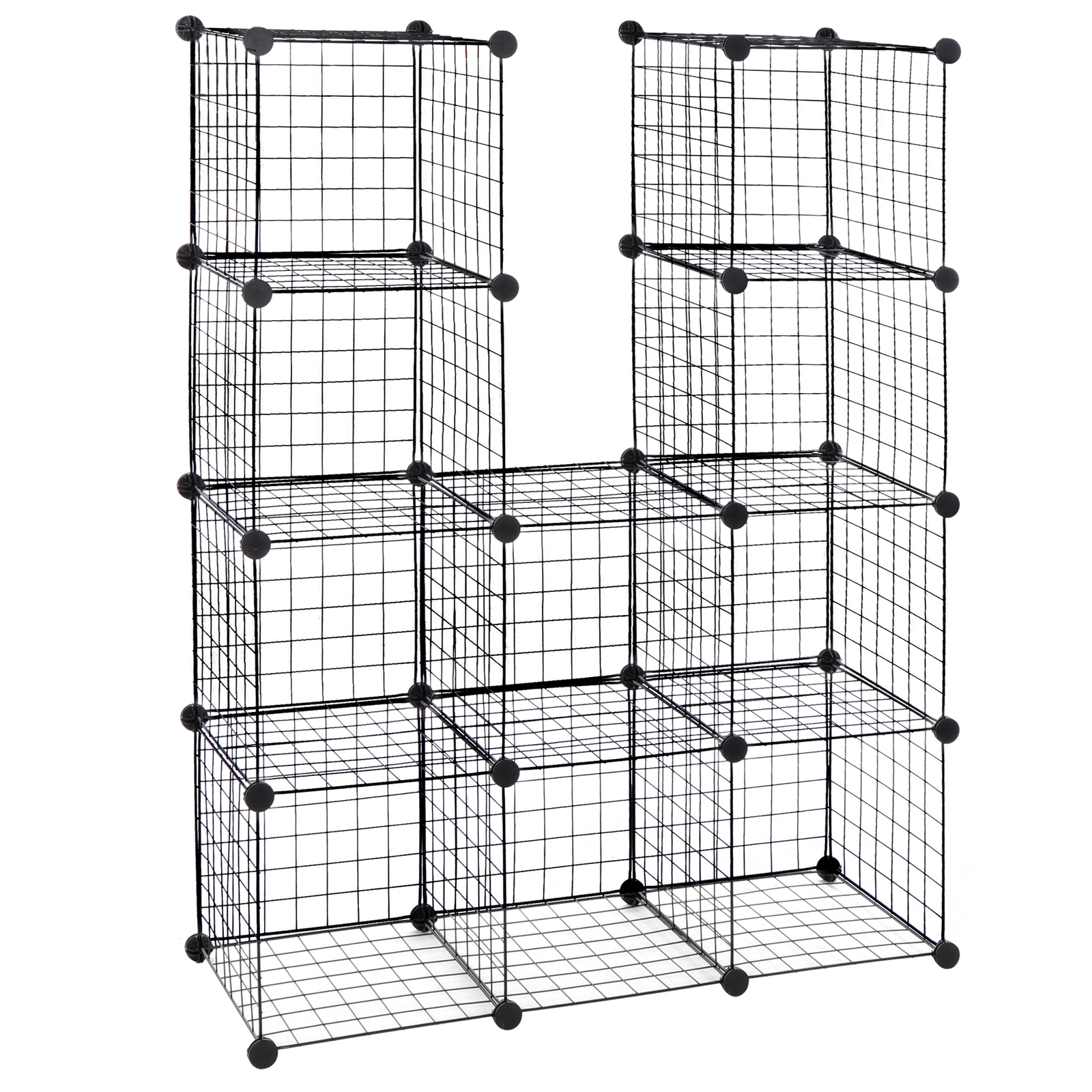 12-Cube Storage Shelf Wire Cube Storage Organizer DIY Closet Cabinet Living Room