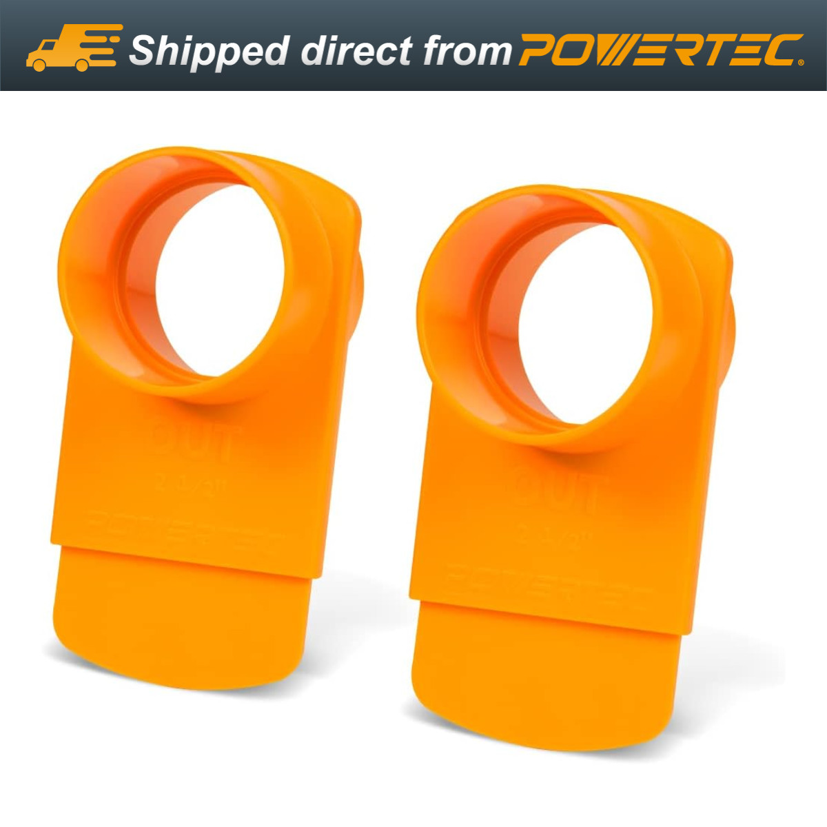 POWERTEC 70294-P2 2-1/2″ Anti-Clog Blast Gate for Dust Collection – 2 Pack