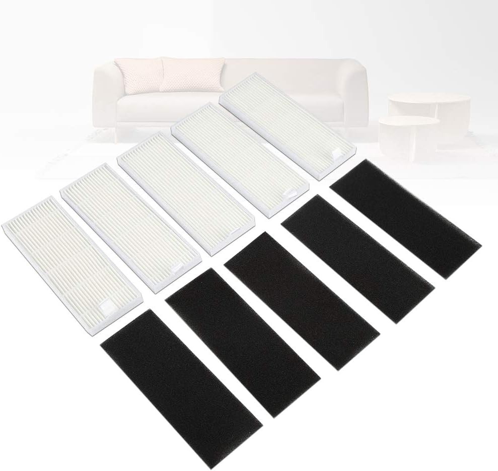 5 PCS Robot Vacuum Replacement Filter for Ecovas A4s A6 A4 A40 A8 DN621 X620