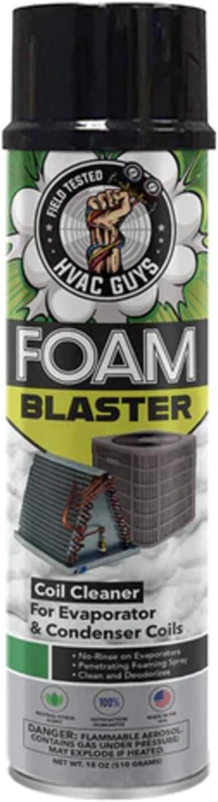 Citrus Scented Foam Cleaner for HVAC Systems 18 Fluid Ounces No Rinse Needed