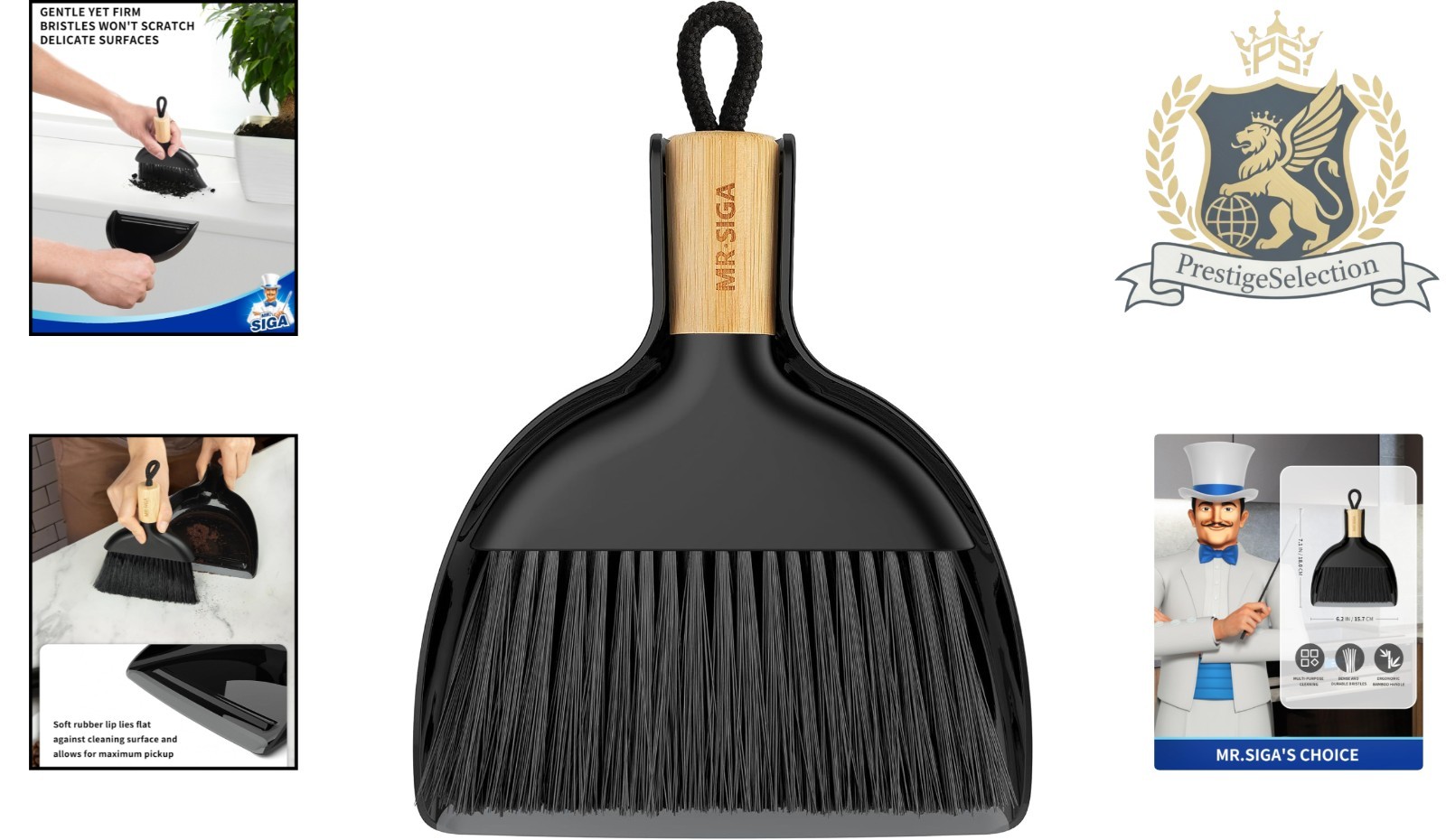 Eco-Friendly Mini Dustpan and Brush Set with Bamboo Handle – Perfect for All …