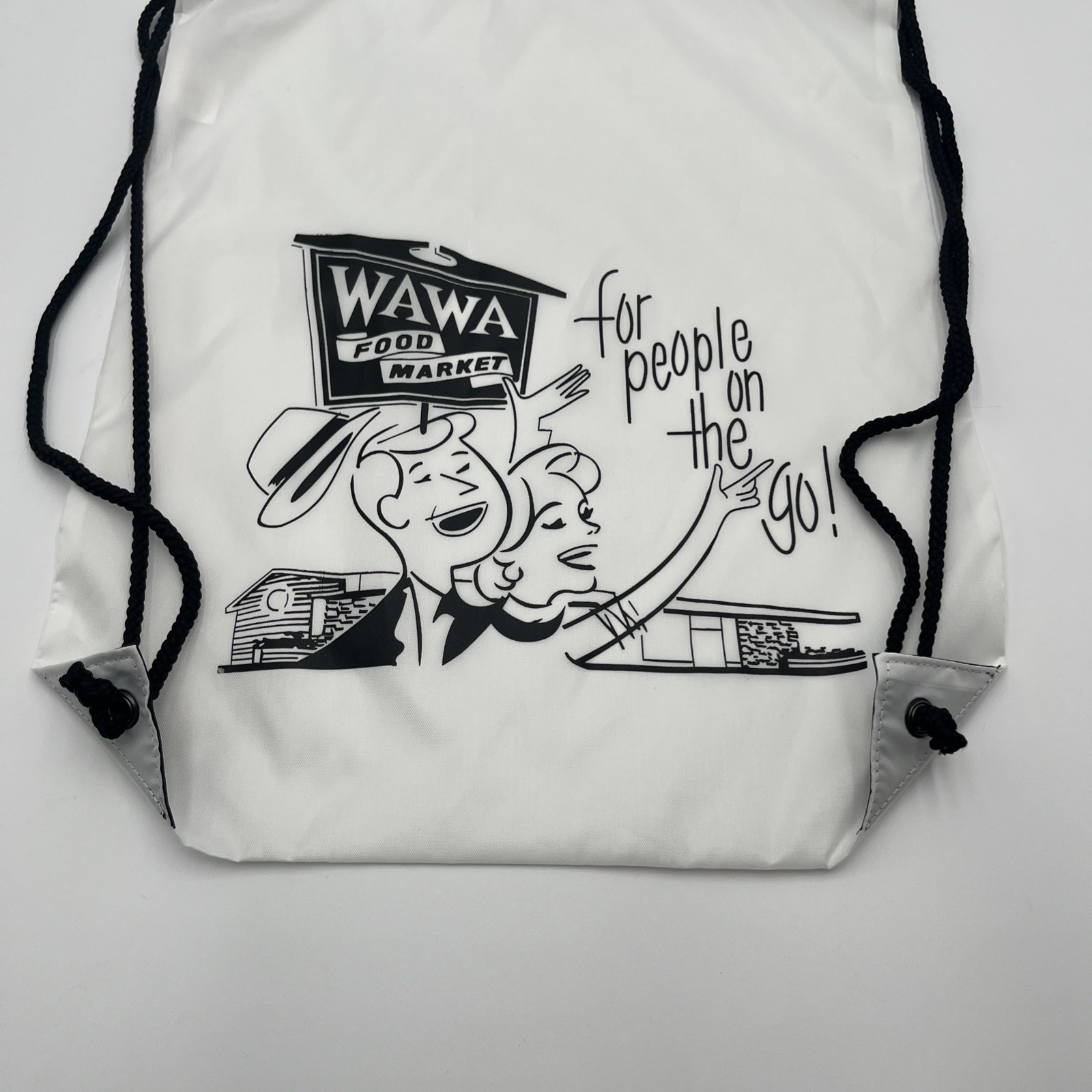 WAWA Reusable Drawstring Bag Brand New Black And White 2026