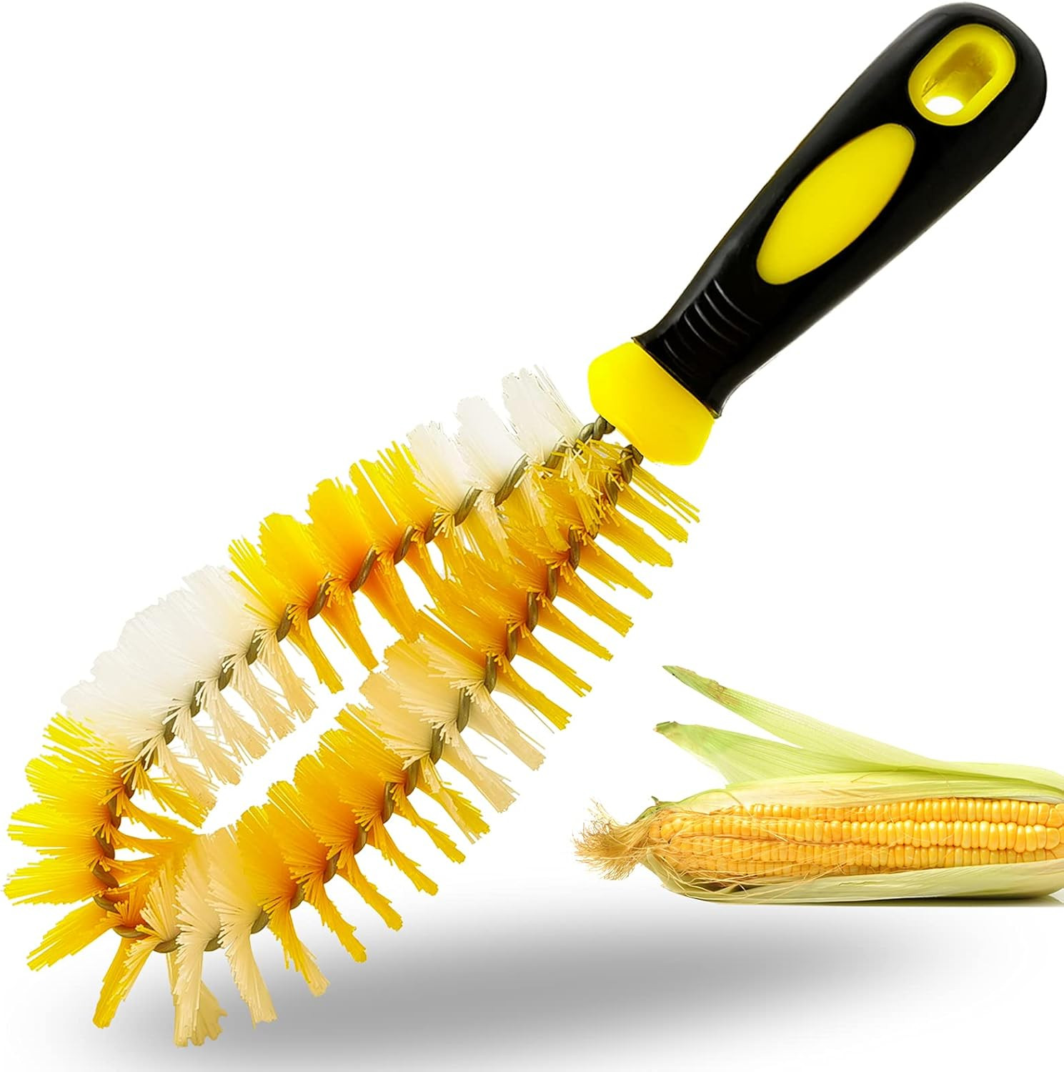Corn Silk Remover Cleaning Brush for Vegetables with Handle Nylon Bristles Tool