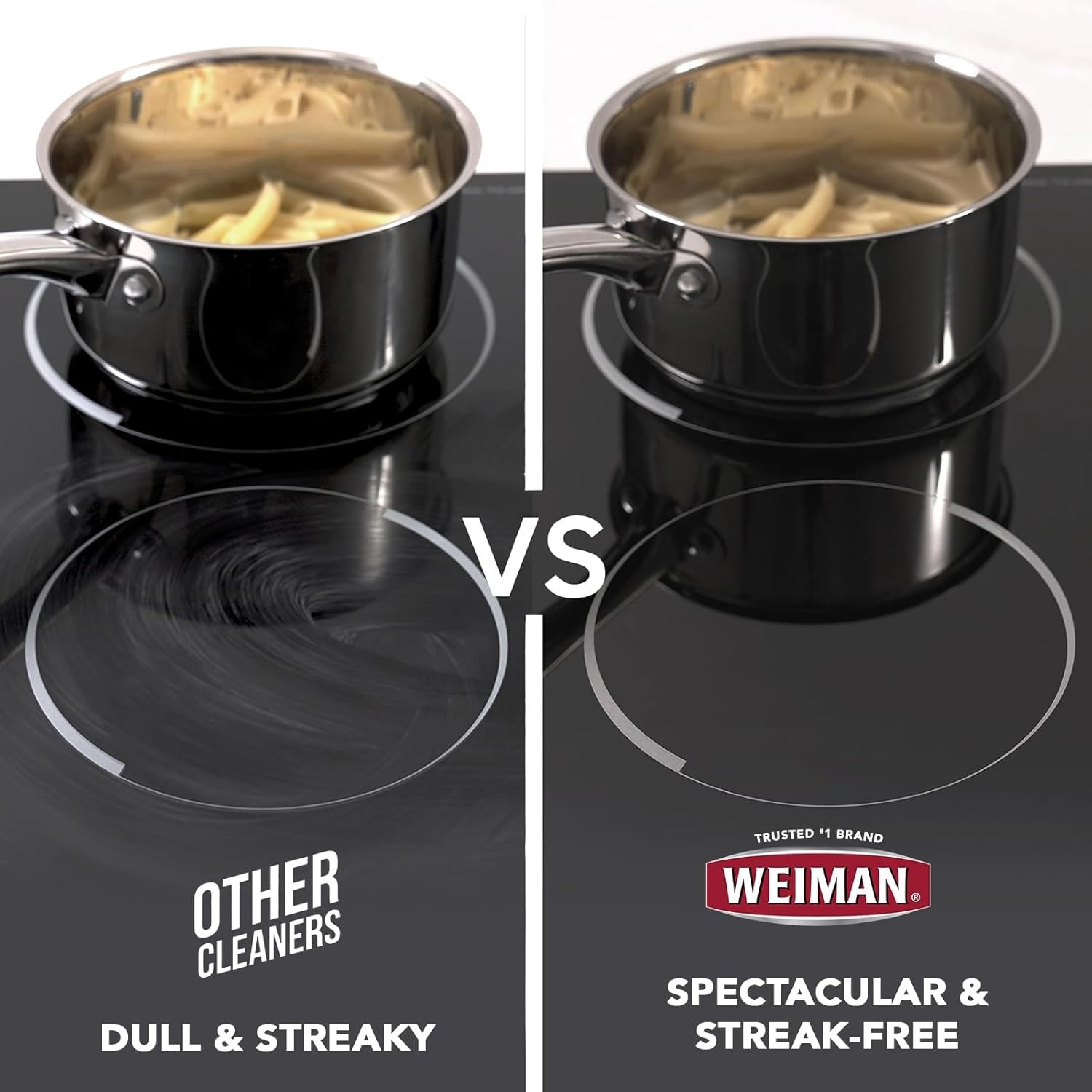 Professional Heavy Duty Cooktop Cleaner & Polishing Cream with Scrubbing Pads