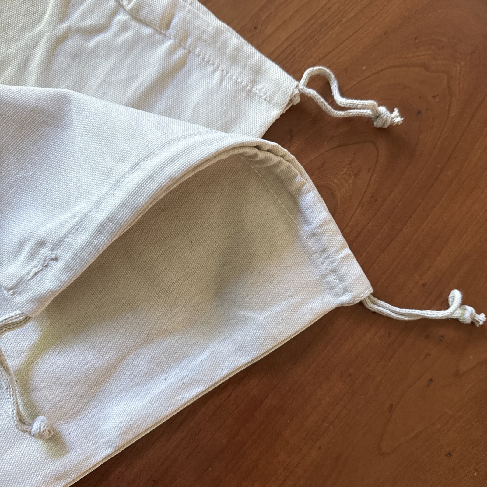 Premium Canvas Cotton Double Drawstring Reusable Muslin Bags 10×12, QTY2