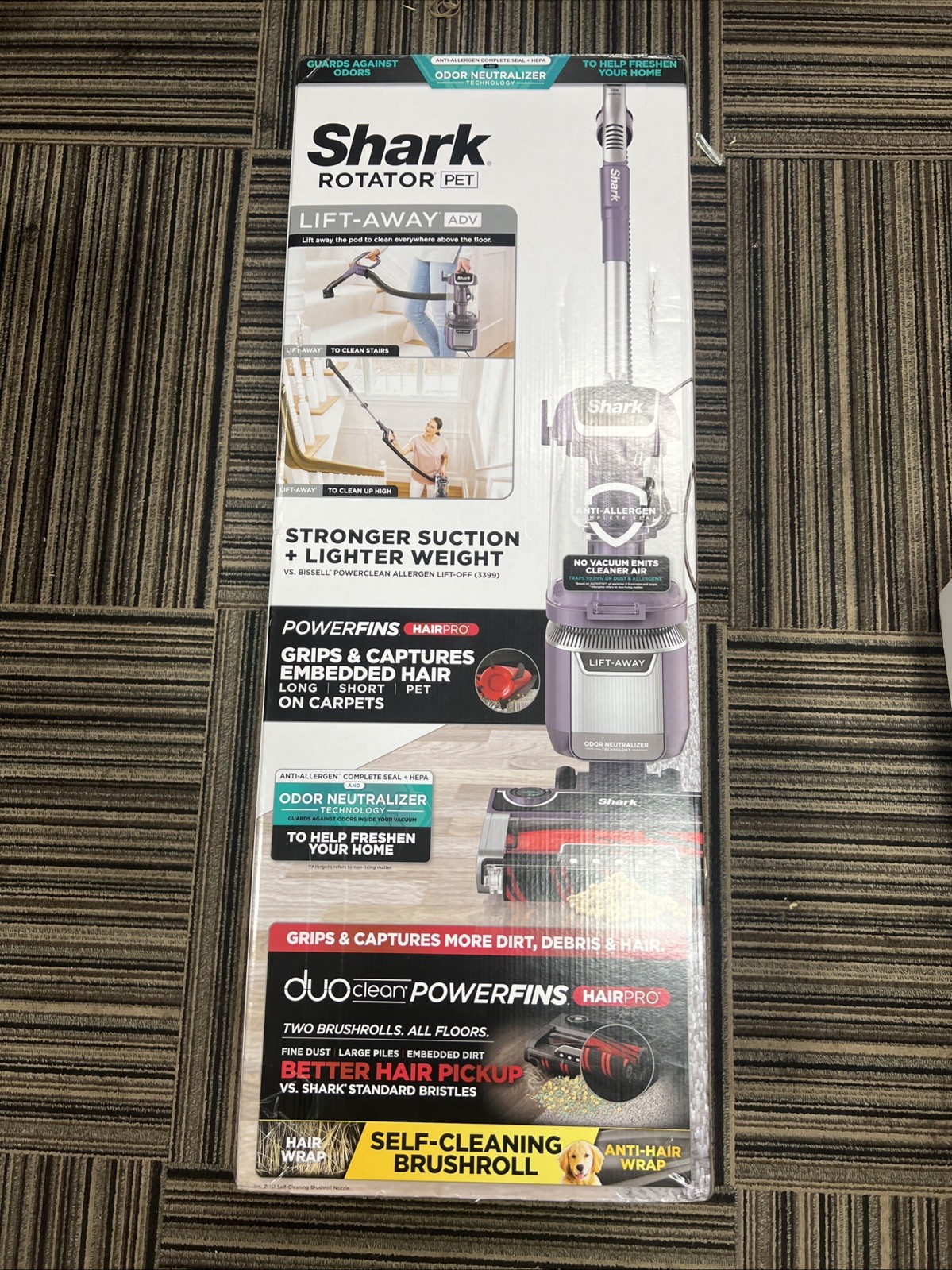 Shark Rotator Pet Lift-Away ADV Upright Vacuum with DuoClean PowerFins HairPro &