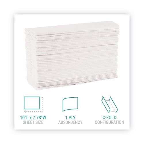 Windsoft C-Fold Paper Towels, 1-Ply, 10.2 x 13.25, 200 Towels/Pack, 12 Packs/CT