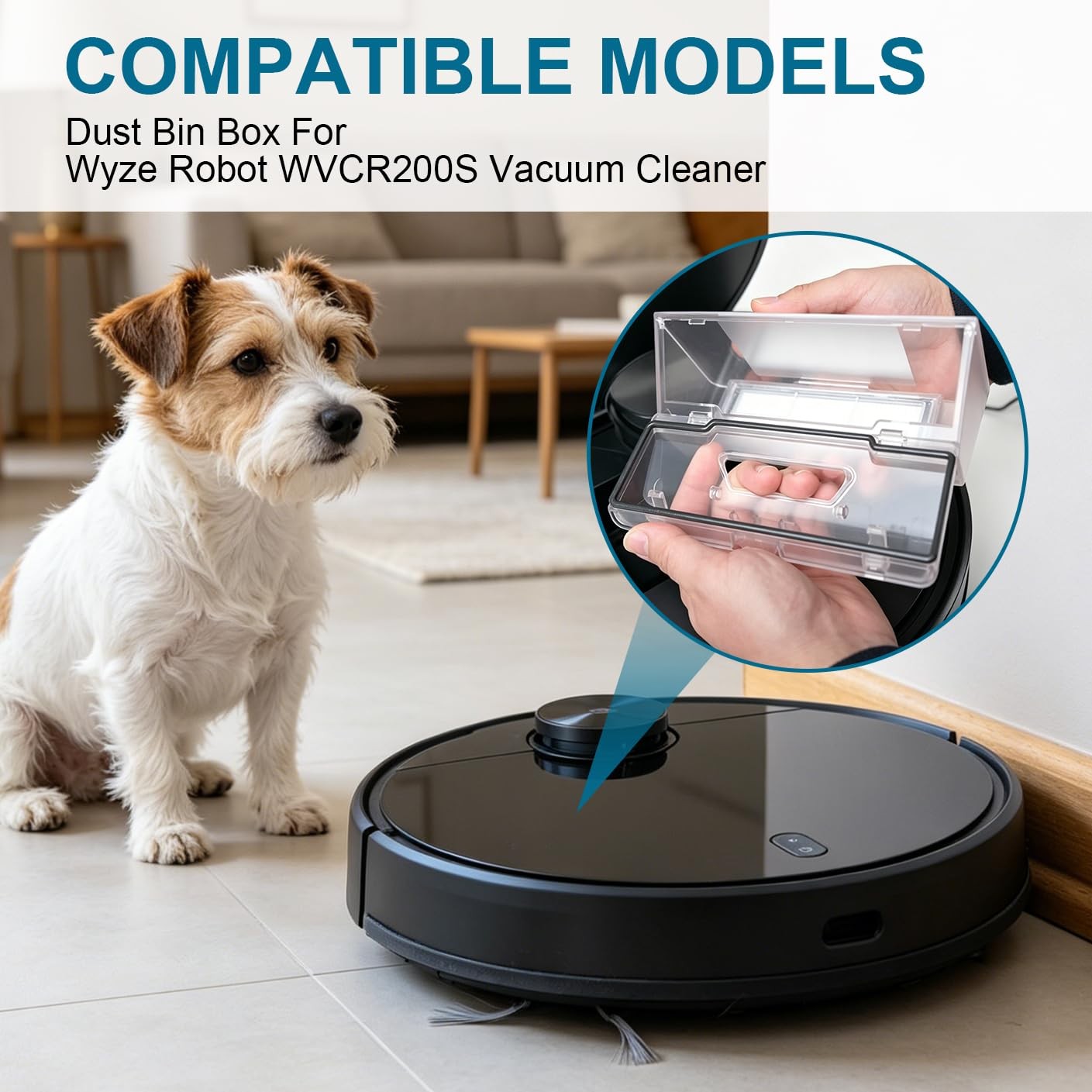 Dust Bin Box for Compatible with Wyze Robot WVCR200S Vacuum Cleaner – Waste D…