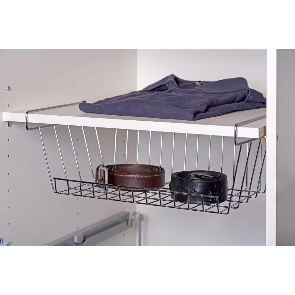 10 In. H X 11.5 In. W Chrome Alloy 1-Drawer Wire Basket