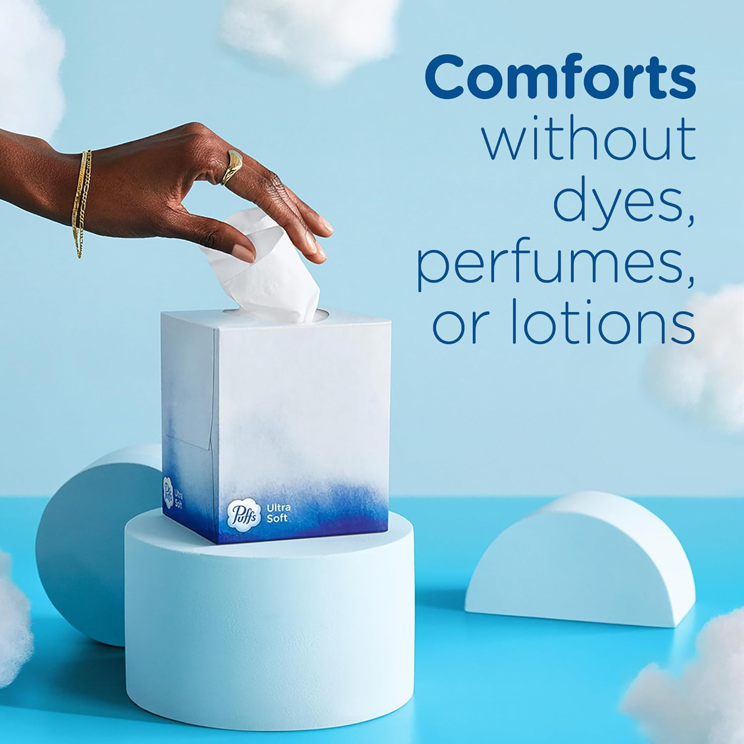 Ultra Soft Non-Lotion Tissues, 10 Cubes, 56 Tissues per Box