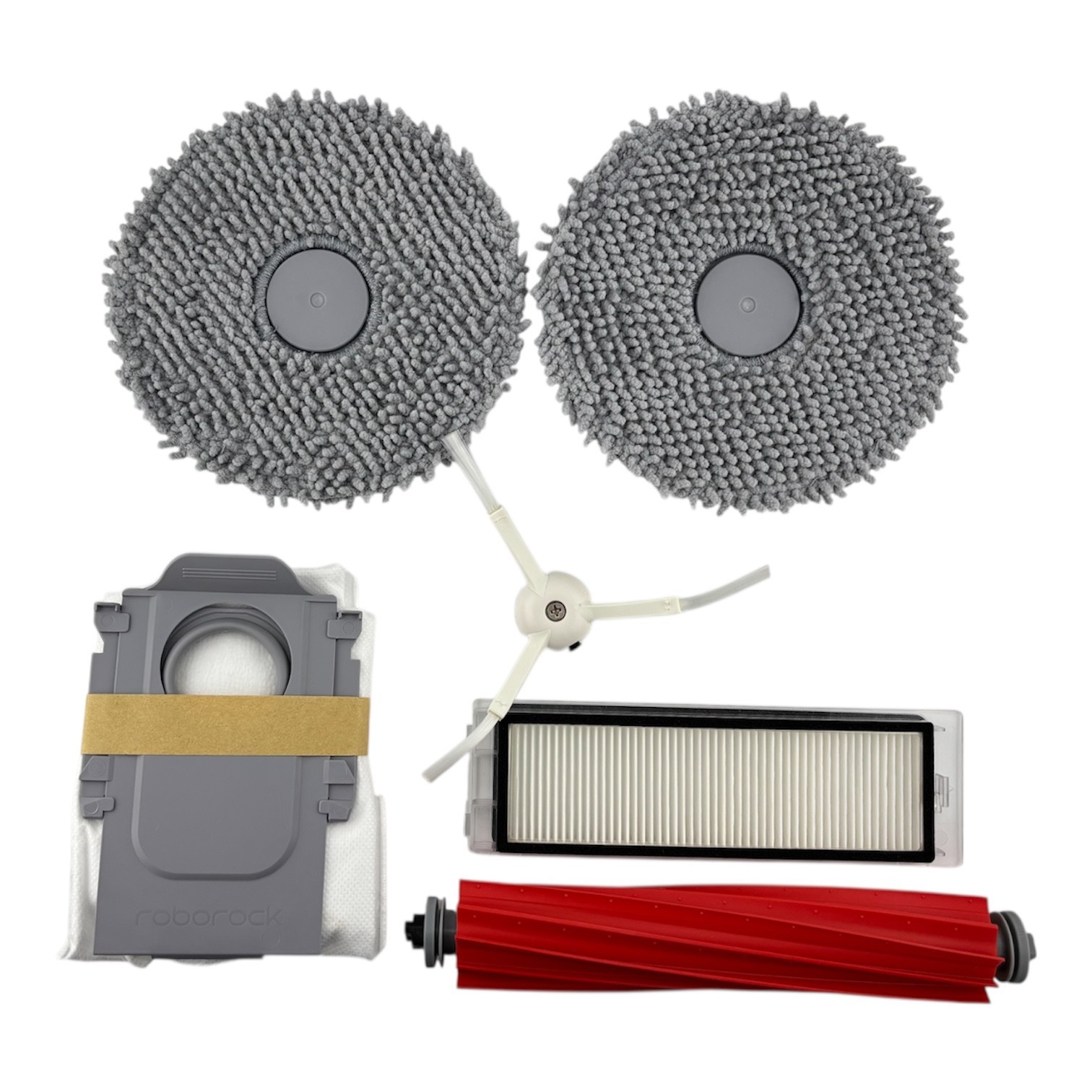 Refill Kit Roborock Q Revo S Pro MaxV – Roller Dust Bag Filter Brush Mop Cloth