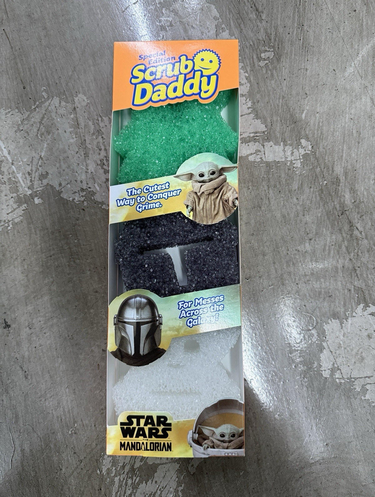 Scrub Daddy Star Wars Mandalorian Sponge 3-Pack, Scratch Proof, 105 Washes