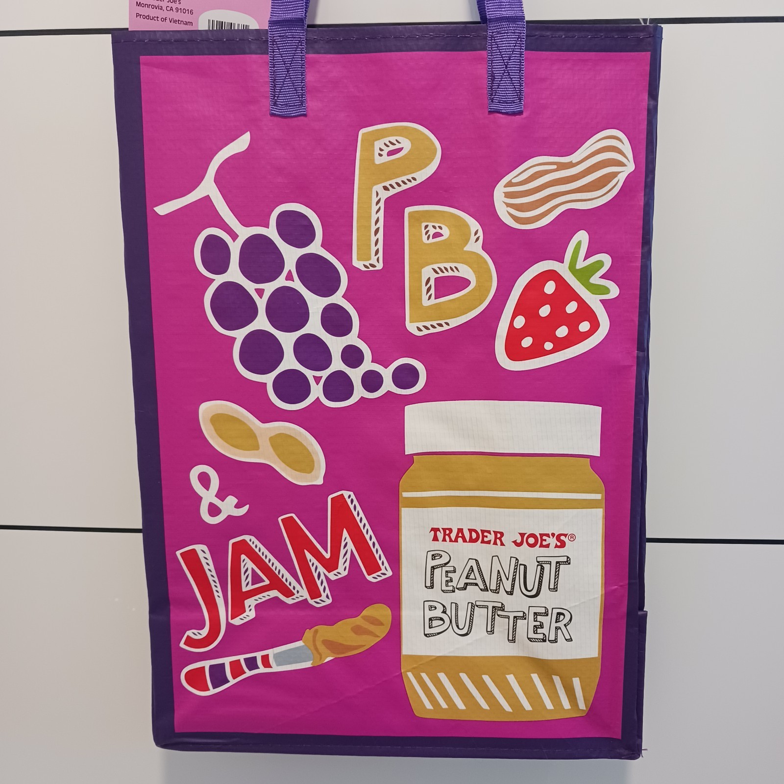 Trader Joe’s PB&J/Mac & Cheese Reusable Shopping Tote, Collectible Eco Fun! 😁