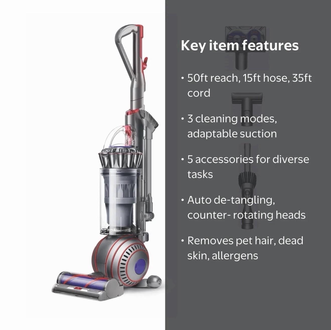 Dyson Ball Animal 3 Upright Vacuum Cleaner – Silver/ nickle (405866-01)