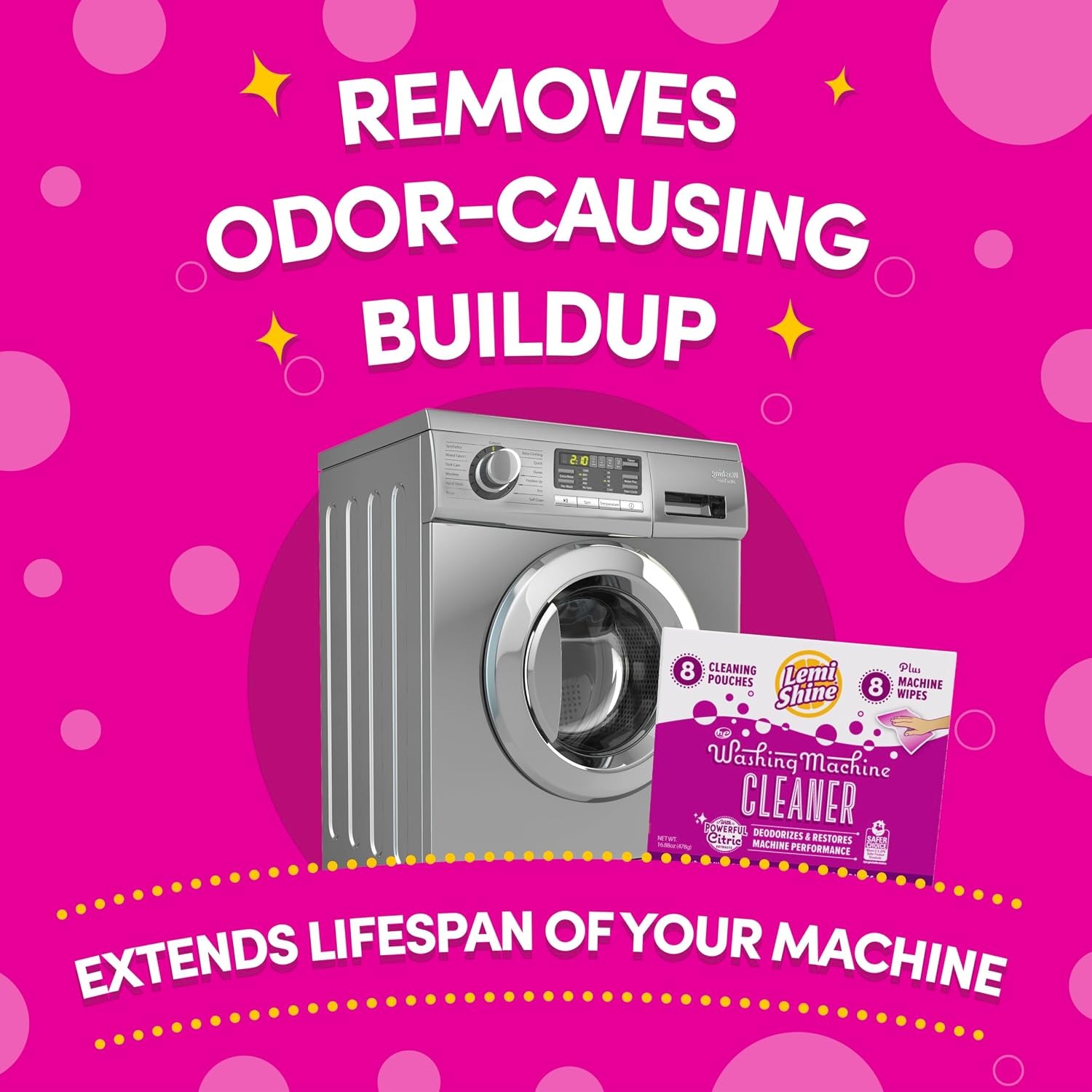 Washing Machine Cleaner – Hard Water Citric Acid Cleaning Powder – Includes Mach