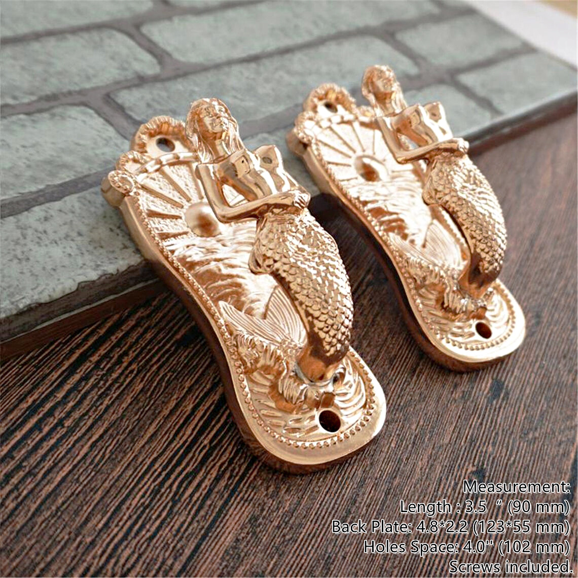 Vintage Bronze Mermaid Hooks Wall Hook Curtain Tie Backs Coat Hooks Coat Hangers