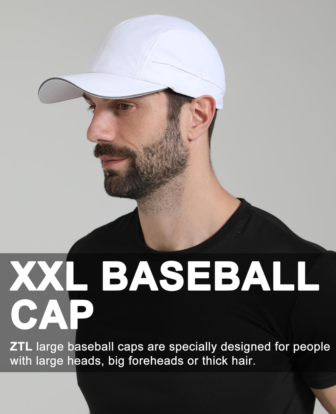 Oversize XL XXL Mens Waterproof Quick Dry Baseball Cap Lightweight Cooling Br…