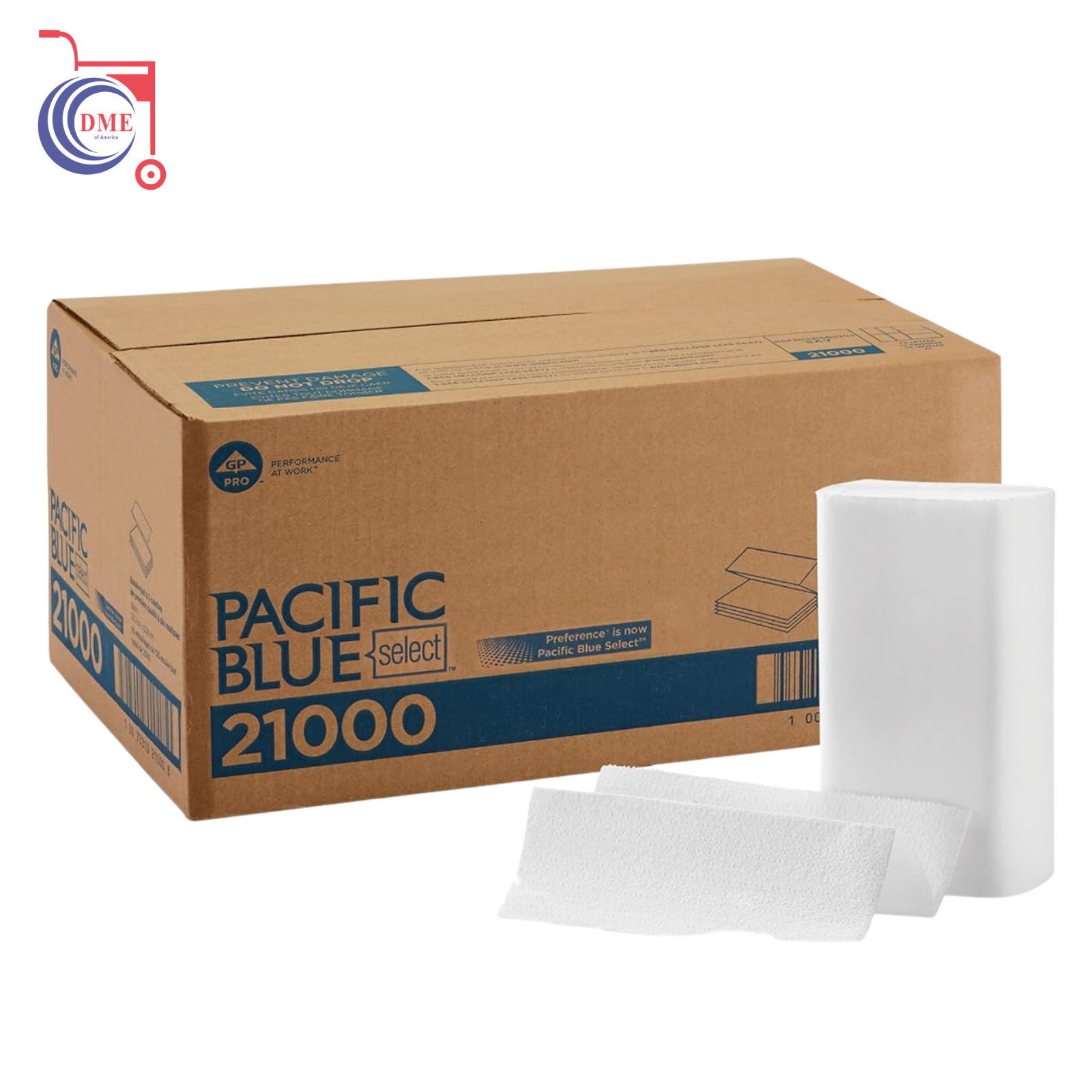 Pacific Blue Select Multifold Premium 2-Ply C-Fold Paper Towels 9.2 in x 9.4 in
