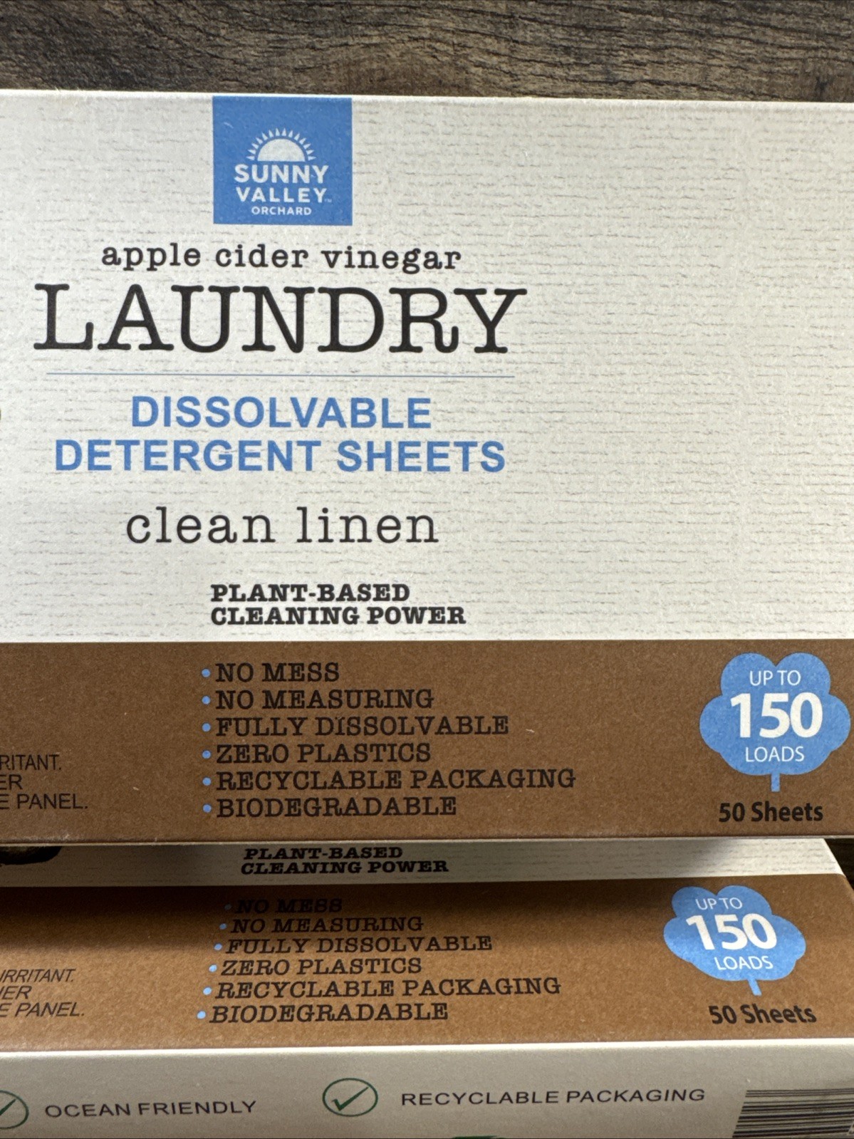 Sunny Valley Load Dissolvable Laundry Sheets Clean Linen X2 (100 sheets)