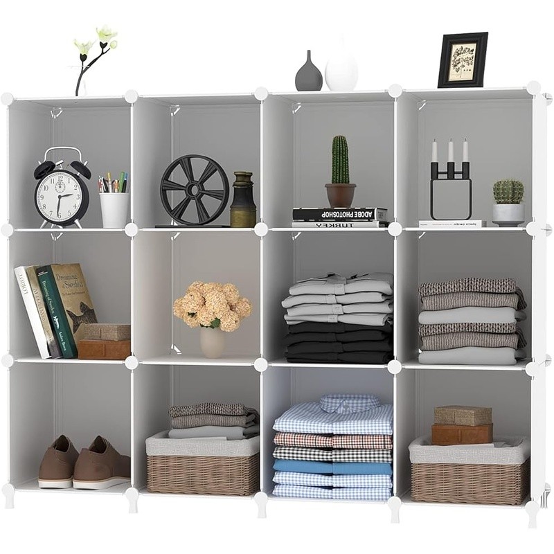 12-Cube Storage Organizer Multi-Purpose Easy Assembly Space Saving Solution New