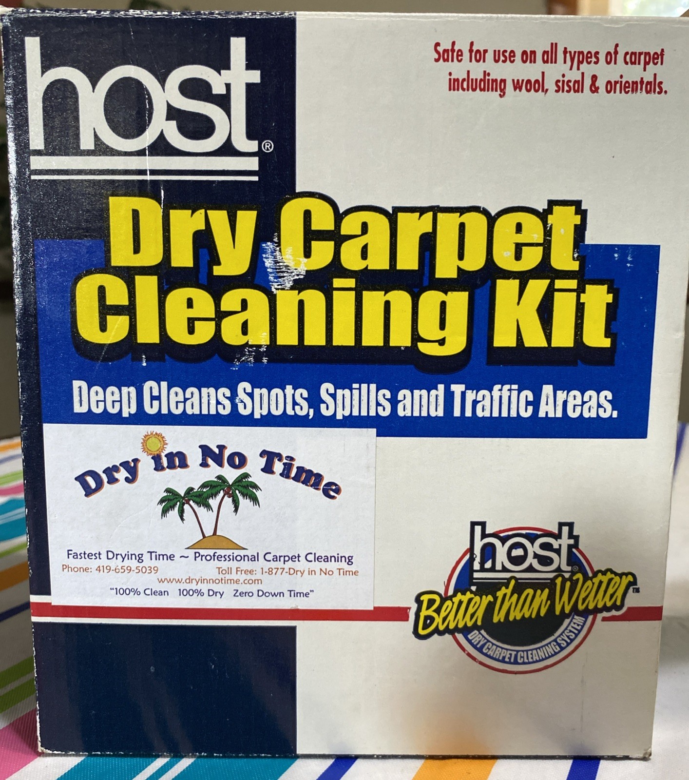 Vintage HOST® Dry Carpet Cleaner Kit Natural, Non-Toxic + Spot Remover Read