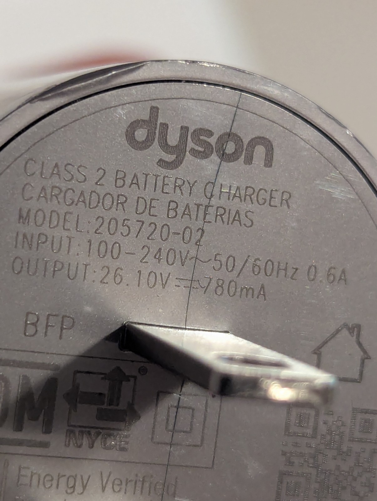 Genuine Dyson Charger 205720-02 V6 V7 V8 OEM Power Adapter Cord