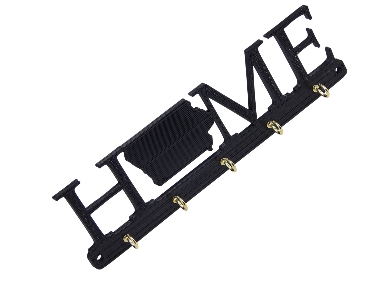 Iowa Home State Shape Key Holder Hanger Rack Housewarming Gift Wall Decor Hooks