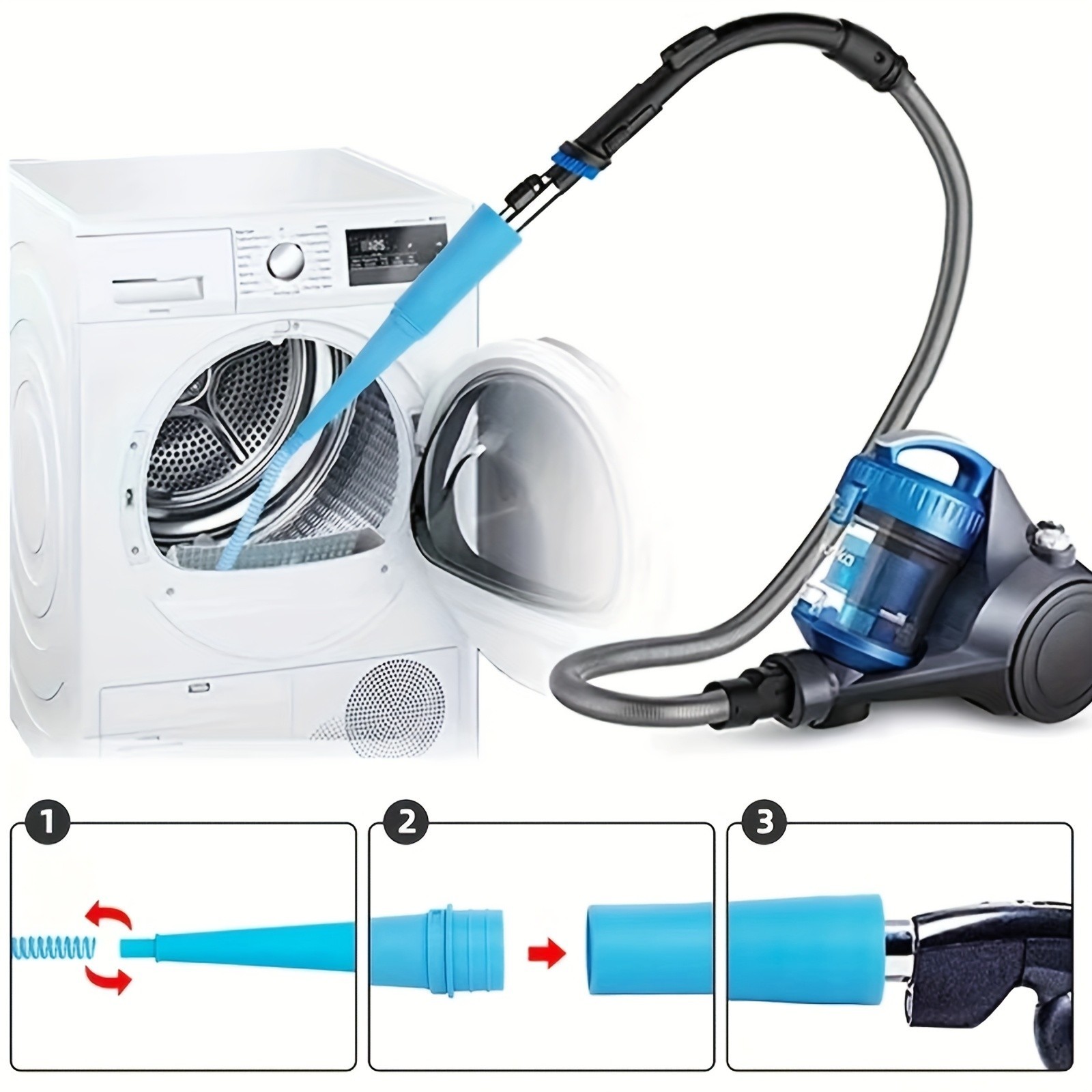 Vacuum Narrow Space Attachment-Flexible Hose for Appliance & Tight Area Cleaning