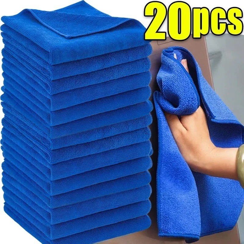 Microfiber Cleaning Cloth Towel Rag Car Polishing No Scratch Detailing Set of 20
