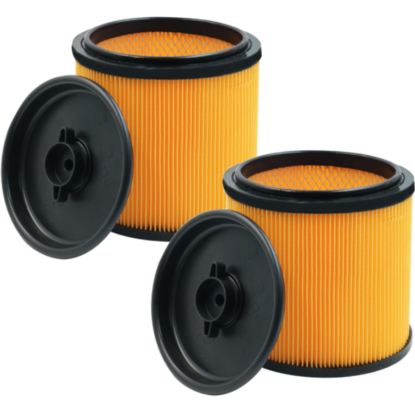 2 Pack Replacement for Vacmaster Filter, VCFS Shop Vac Filters 2 PACK, Yellow
