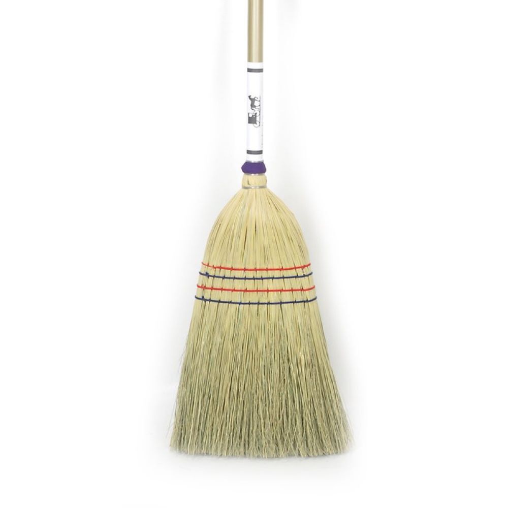 Lehman’s Amish-Made House Broom – Authentic Corn Straw, Hardwood Handle, 55 in