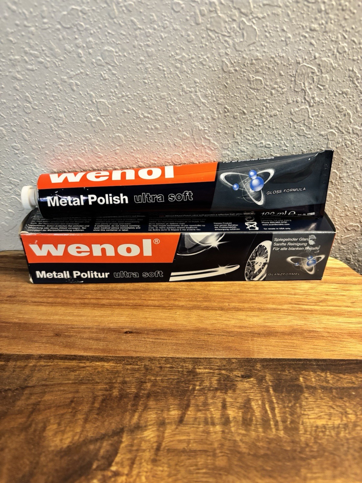 New Wenol Blue Ultra Soft Metal Polish 100ml/3.98oz- Show Finish –Hard to Find