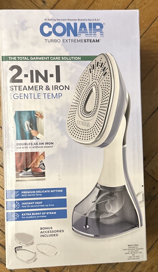 Conair Turbo ExtremeSteam 2-in-1 Steamer & Iron Gentle Temp 1875W – USED GOOD