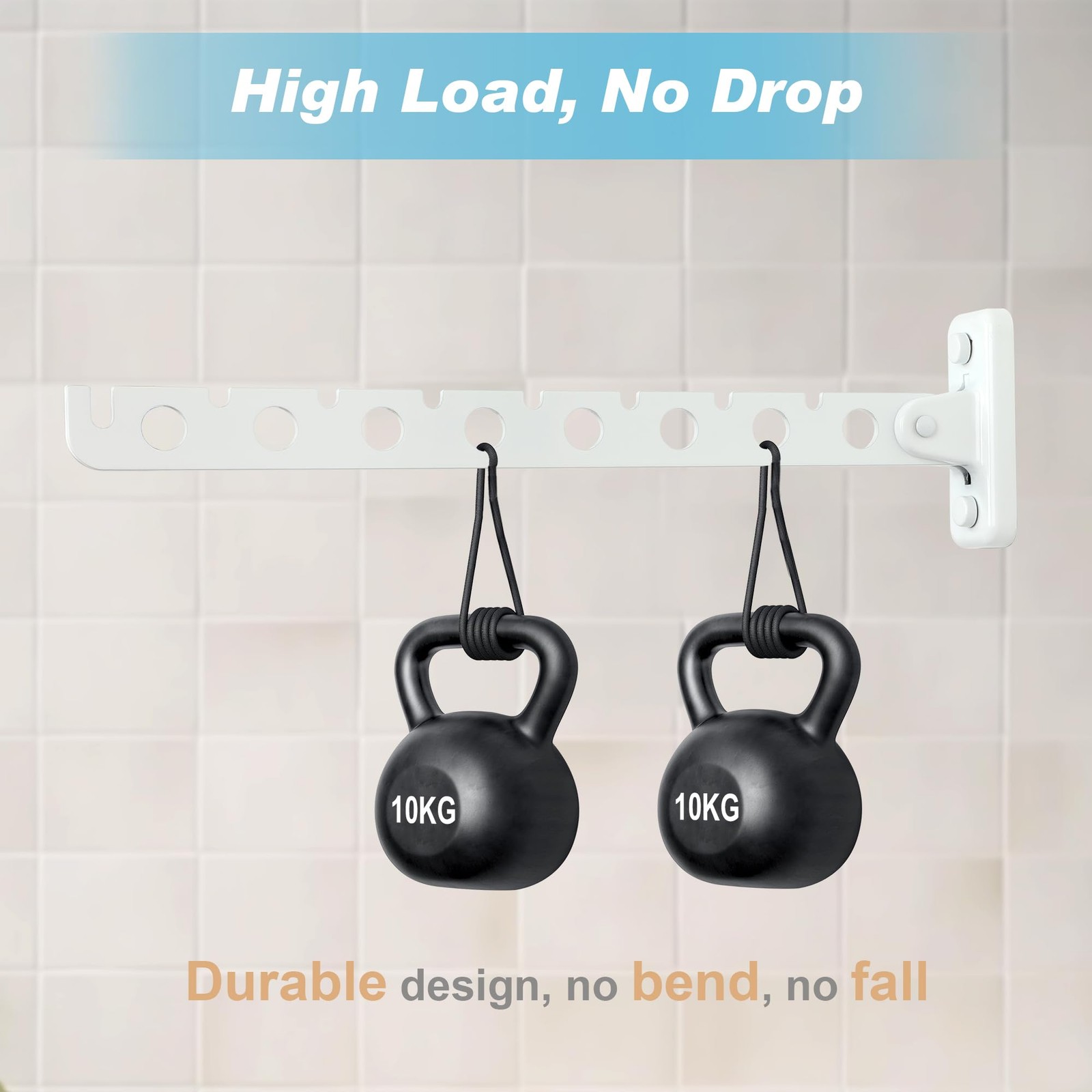 Cloths Drying Rack Wall Mounted Stainless Steel Folding Laundry Hanging Rack Swi