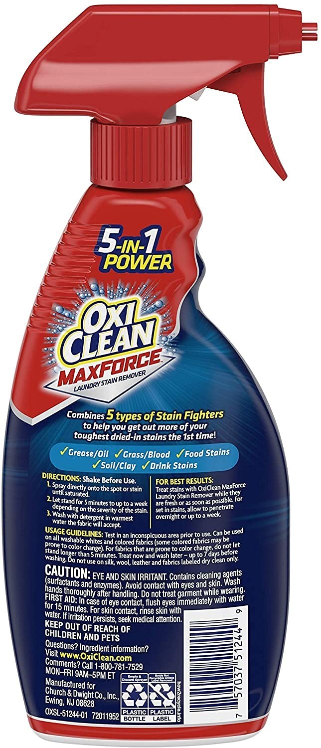 2-Pack Max Force 5 in 1 Power Laundry Spray – Effective Stain Removal Solution
