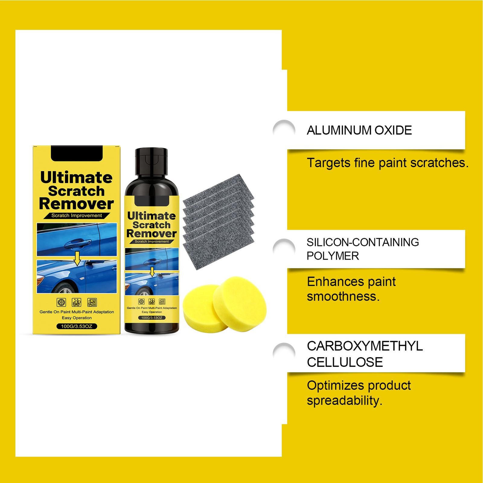 1 Set 100g Car Scratch Remover Paste, Universal Paint Polishing for All Colors