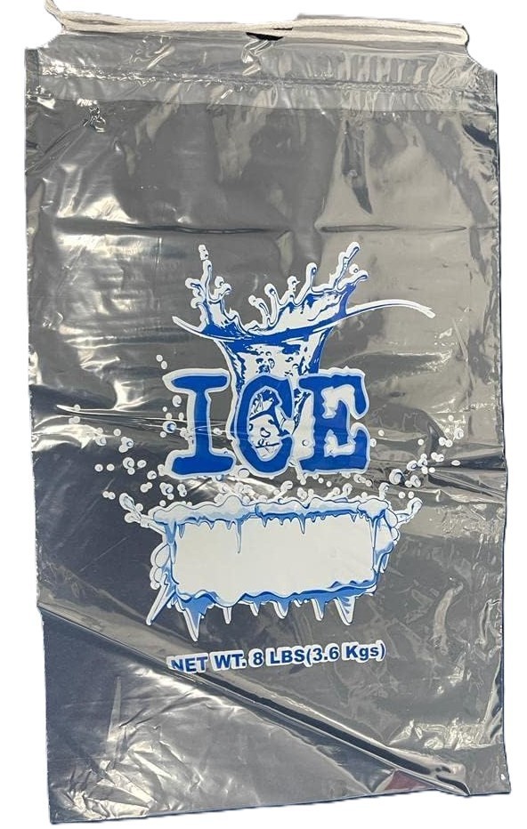 8 lb Ice Bags with Drawstring | Pack of 500 | Durable, Leakproof 11×18