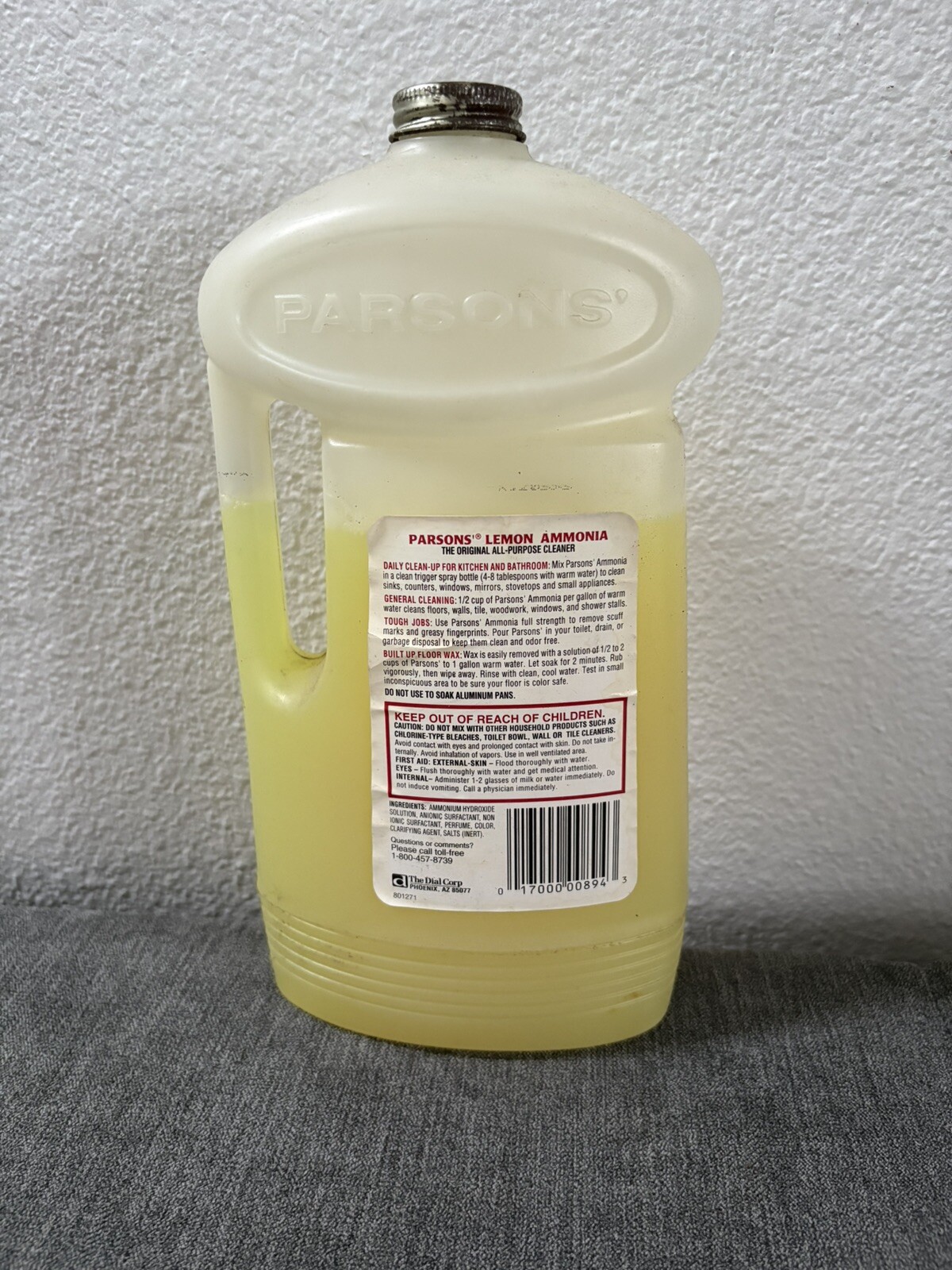 VINTAGE Parsons’ Lemon Fresh Ammonia All Purpose Cleaner, 60% Full 56oz