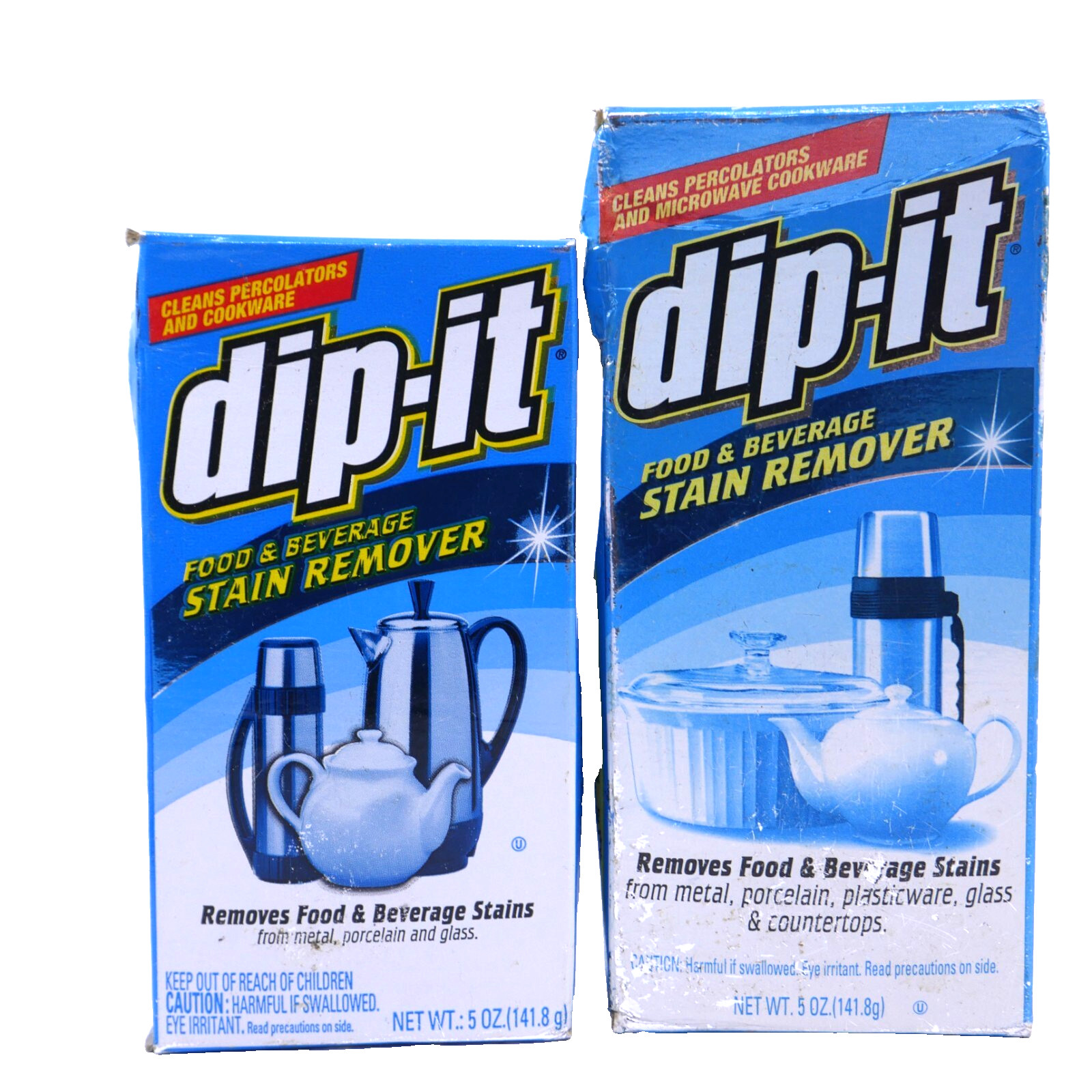 Lot Of 2 Dip-It Food And Beverage Stain Remover 5 oz Damage box- hard powder