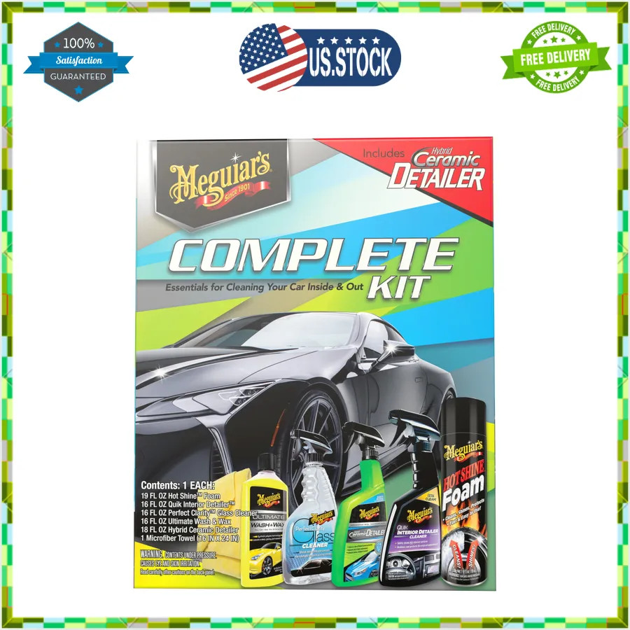 Meguiar’s Complete Car Care Kit Professional Detailing Gift Set