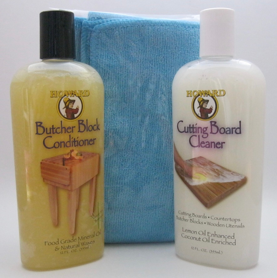 Howard Butcher Block Conditioner, Cleaner and Applicator Cloth – Blue