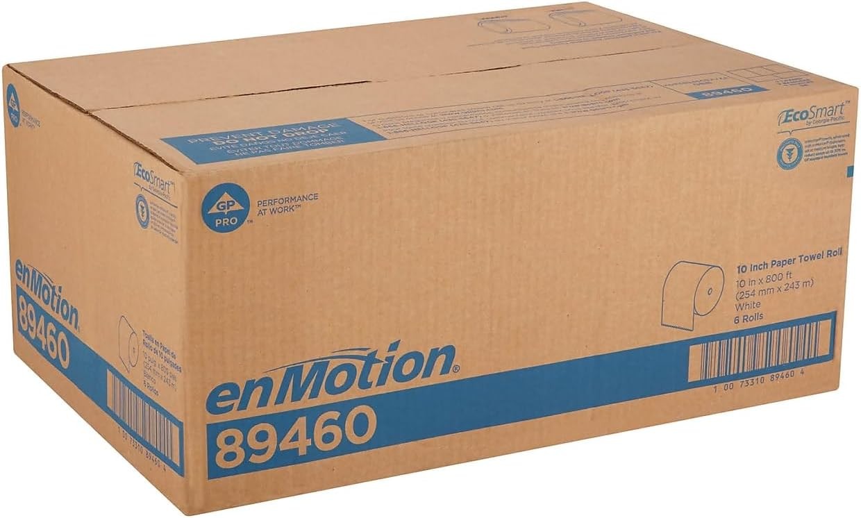 enmotion 647204 enmotion Hardwound Paper Towels 1-Ply 6 Rolls/Carton (89460)