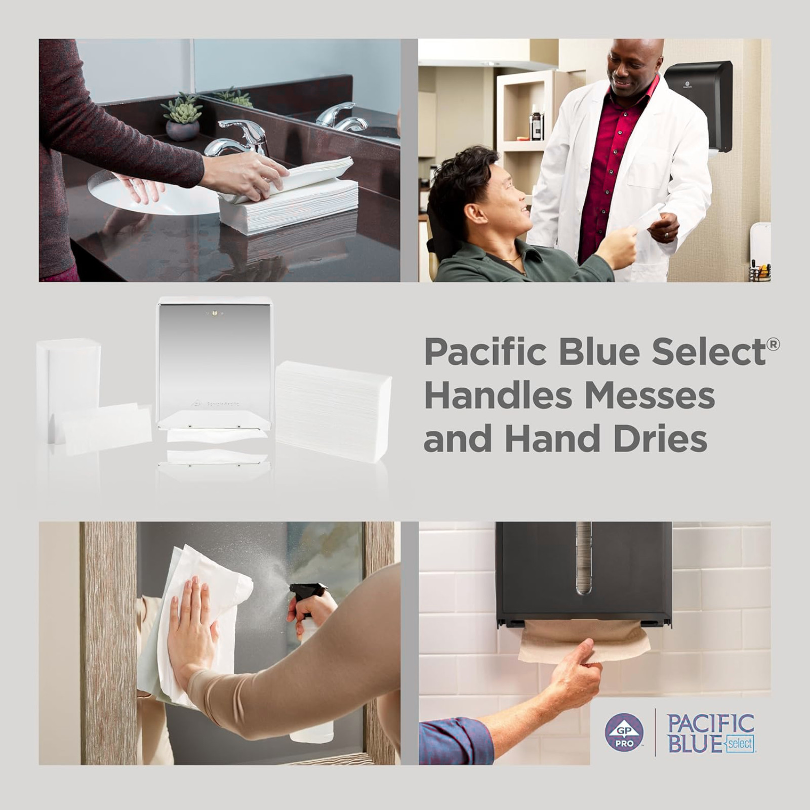 Pacific Blue Select Multifold Premium 2-Ply C-Fold Paper Towels 9.2 in x 9.4 in