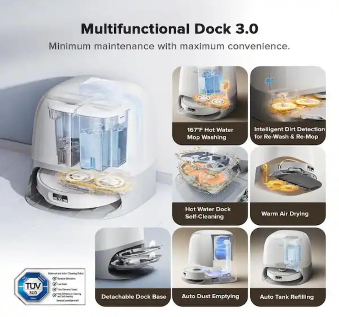 Roborock Qrevo Curv Robot Vacuum & Mop, 18,500Pa Suction, 2.5L (SEALED)