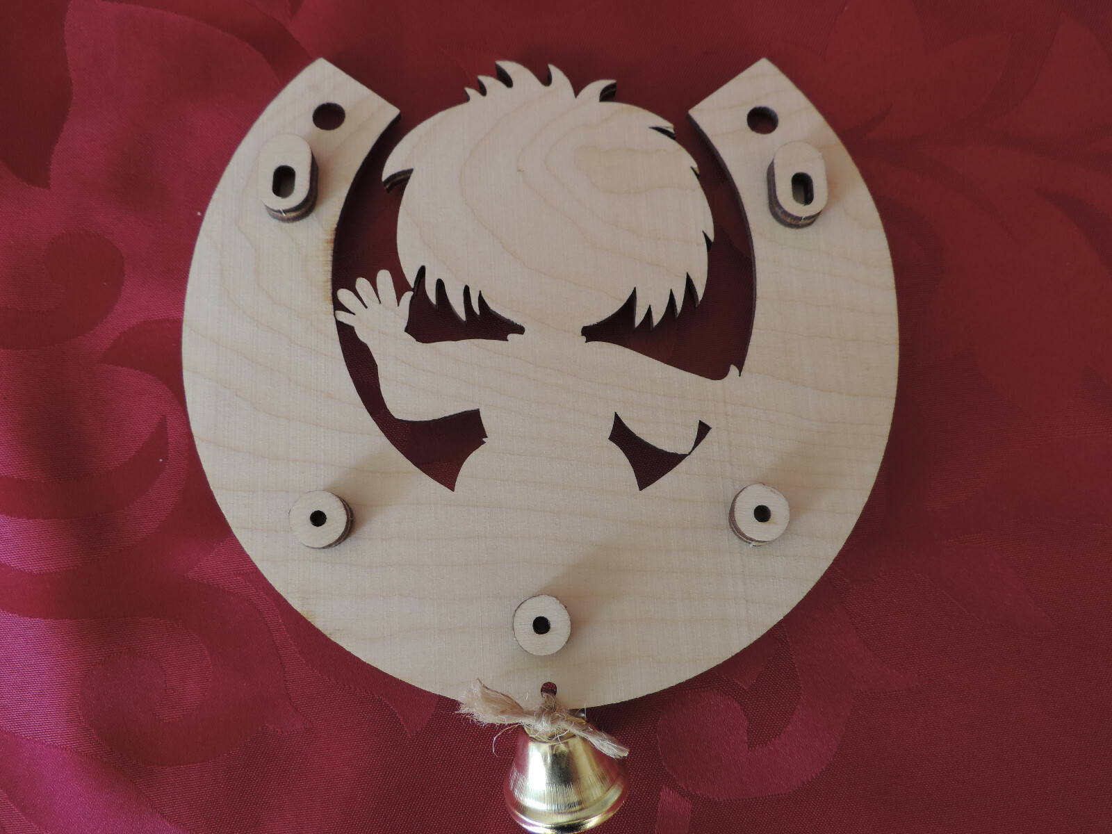 Hook Rack 15 X 15 Cm Key Board Key Hooks Handmade Natural Eco