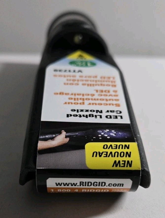 RIDGID 1-7/8 in. VT1739 LED Lighted Car Nozzle Accessory Shop Vacuum Attachment