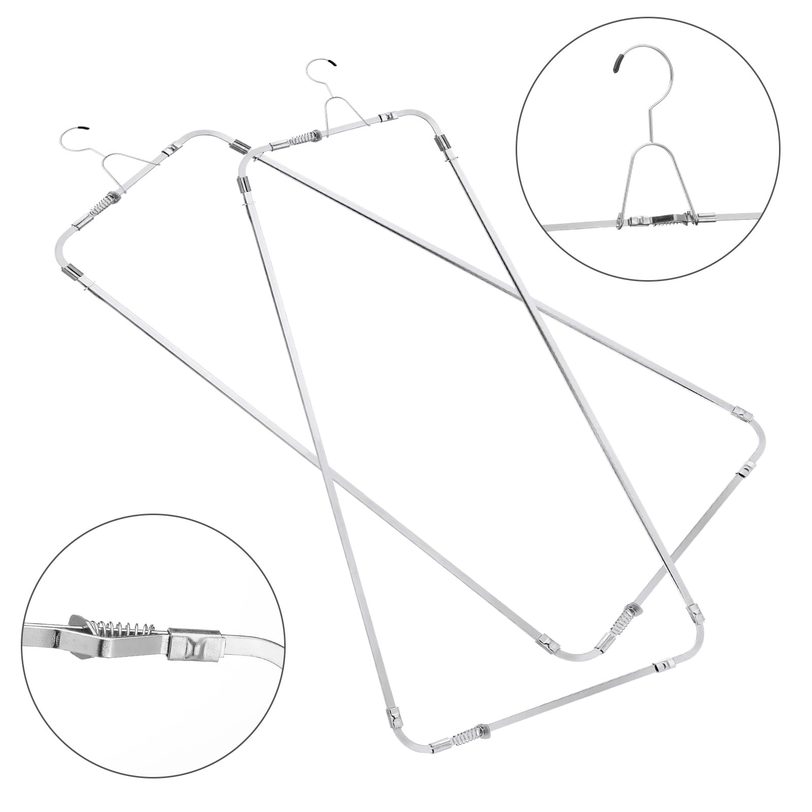 Colingmill 2 Sets Pants Stretcher Wrinkle Free 20.87 x 11.02 inches, Silvery