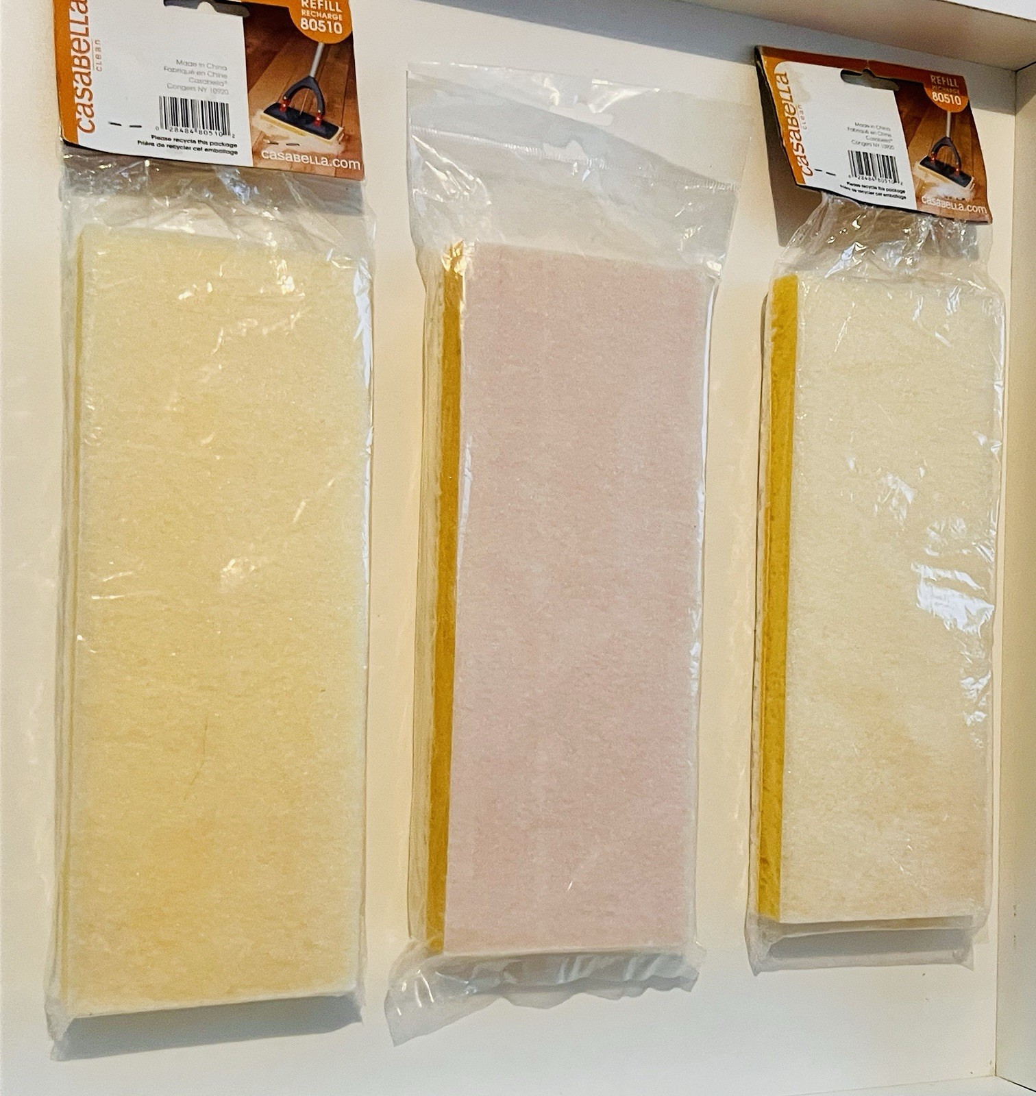 3x NEW Casabella Magnet Mop Microfiber Refill #80510 Discontinued Sealed