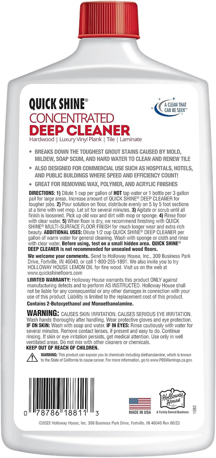Multi Surface Deep Floor Cleaner and Wax Remover 27Fl Oz,(Pack of 2) Removes Wax