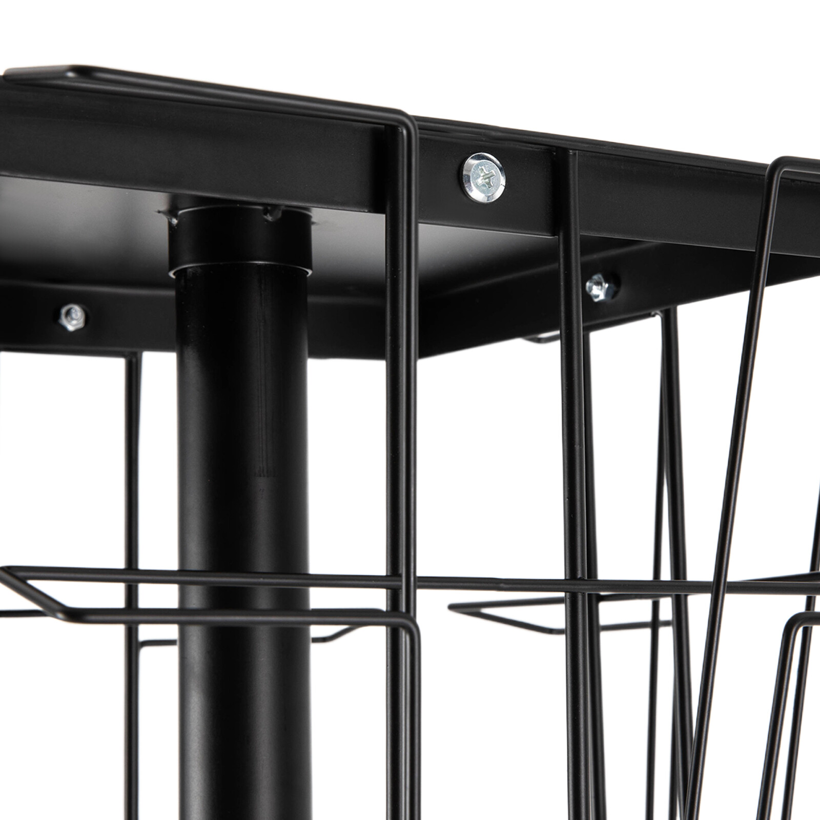 Modern Rotating Brochure Display Stand Detachable Magazine Rack With 36 Pockets